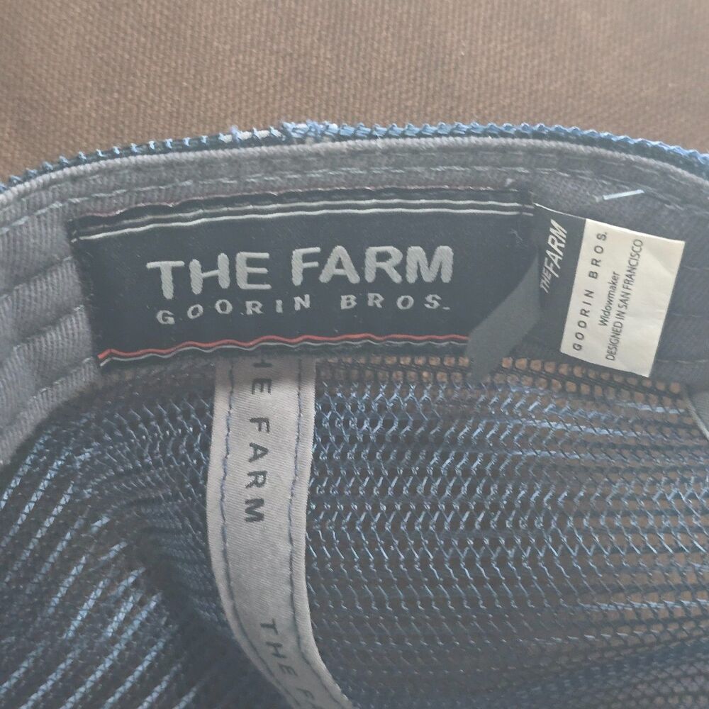 Goorin Bros The Farm Widowmaker Hard Buffalo Trucker Hat Navy Gray Snapback - Picture 7 of 9